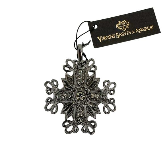 VIRGINS SAINTS & ANGELS VSA Electra Cross Medallion in Gunmetal - Picture 3 of 6